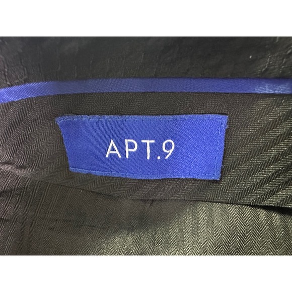 Apt 9 Premier Flex Performance Pants 32x30 Extra Slim Fit Dress Black Stretch - Picture 3 of 11